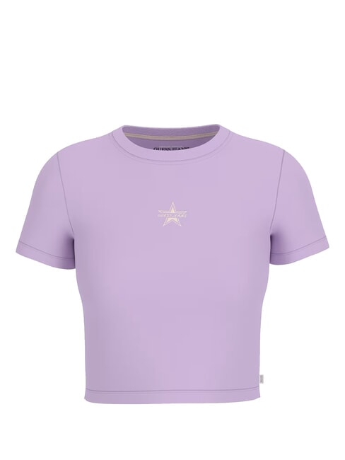 GUESS JEANS SS CN EMB STAR  T-shirts fleur lilas - T-shirt