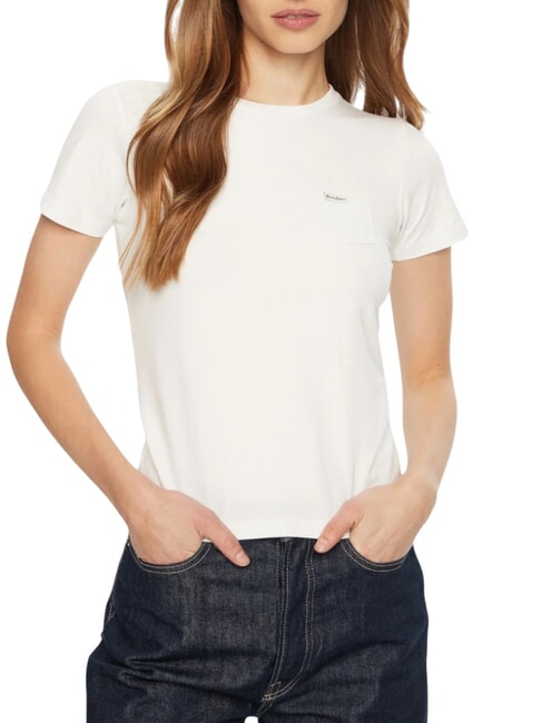 GUESS JEANS SS SLIM POCKET  T-shirt à manches courtes blanc pur - T-shirt