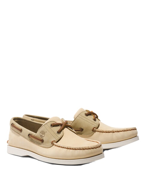 TIMBERLAND CLASSIC BOAT  Chaussures bateau avec coutures nubuck jaune clair - Chaussures Homme