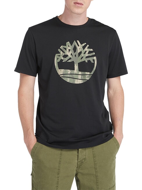 TIMBERLAND KENNEBEC RIVER TREE LOGO T-shirt en cotton NOIR - T-shirt