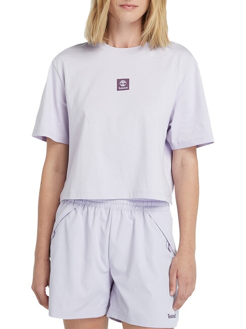 TIMBERLAND STACK LOGO  T-shirt en coton lilas pastel - T-shirt