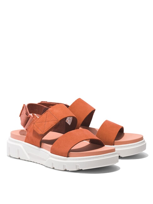 TIMBERLAND GREYFIELD Sandales en cuir rouge moyen - Chaussures Femme