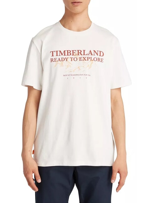 TIMBERLAND TFO SS OUTDOOR  T-shirt en coton millésime blanc - T-shirt