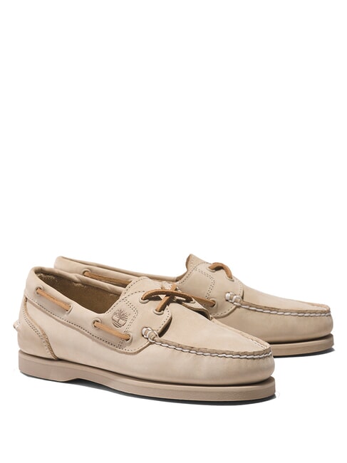 TIMBERLAND CLASSIC BOAT Chaussures bateau, en cuir suédé beige clair - Chaussures Femme