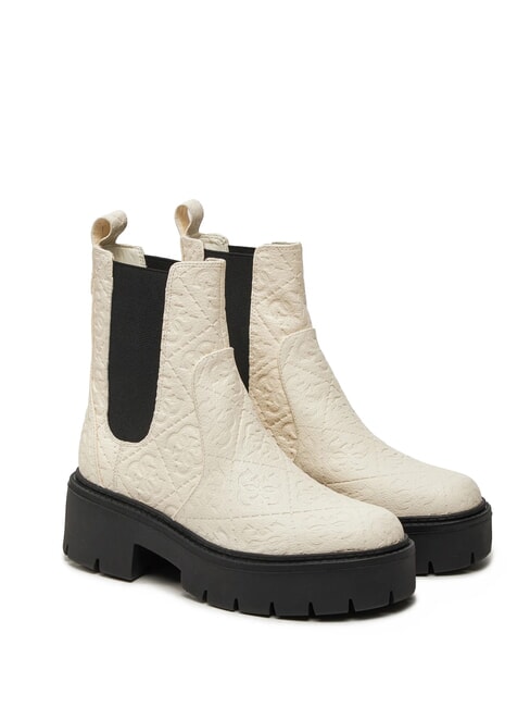 GUESS SHUZE Bottines chelsea à enfiler BLANC / NOIR - Chaussures Femme