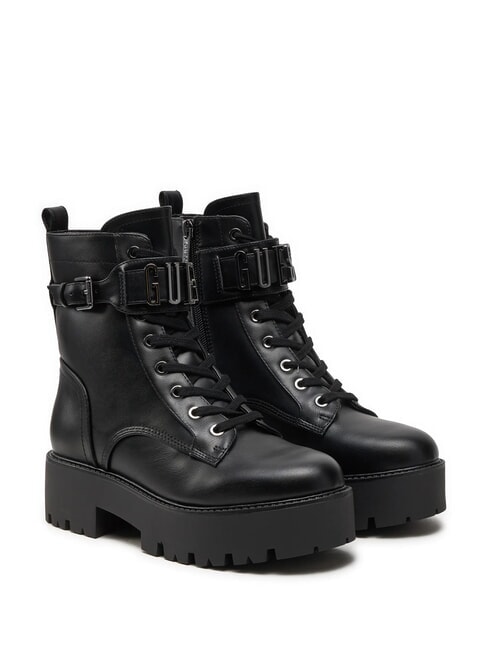 GUESS VAIRES Bottes amphibies avec logo NOIR - Chaussures Femme