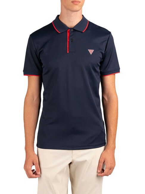 GUESS SS TECH STRETCH Polo à manches courtes smartblue - chemise polo