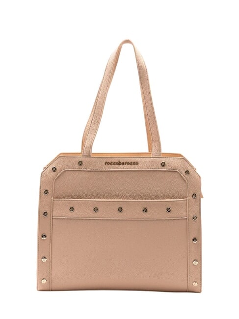 ROCCOBAROCCO GRACE Sac bandoulière avec clous beige - Sacs pour Femme