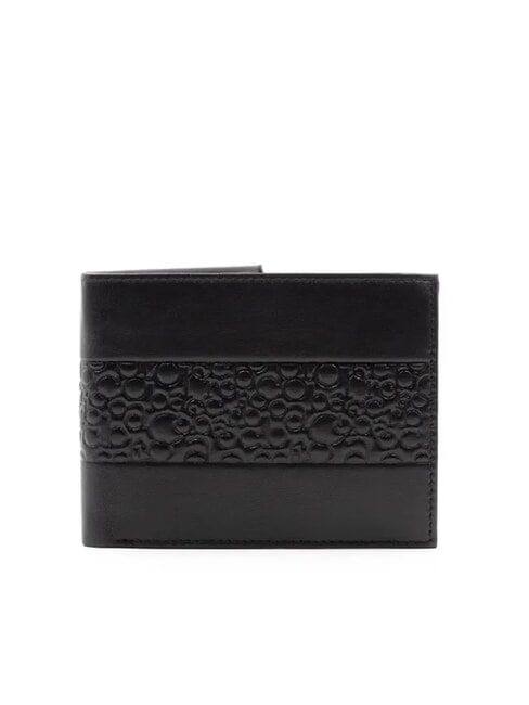 ROCCOBAROCCO VERTIGO Portefeuille en cuir avec rabat noir - Portefeuilles Homme