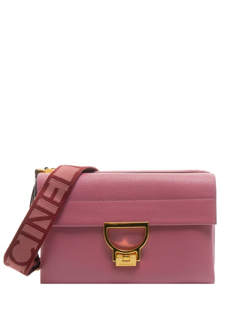COCCINELLE ARLETTIS SIGNATURE Sac en cuir avec bandoulière pulpe rose - Sacs pour Femme