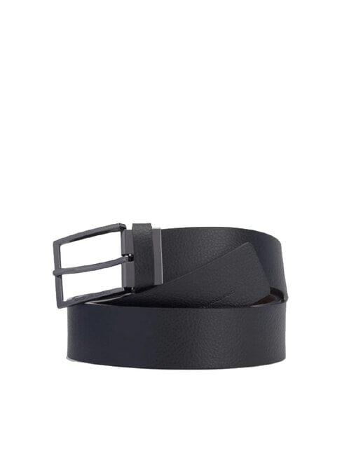PIQUADRO MODUS RESTYLING Ceinture réversible en cuir noir brun - Ceintures