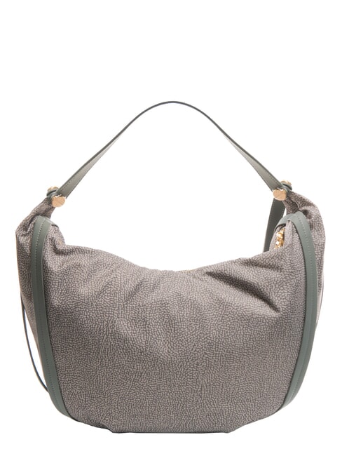 BORBONESE NEW ORBIT NYLON OP Grand sac à bandoulière avec bandoulière gris argile - Sacs pour Femme