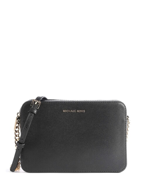 MICHAEL KORS JET SET TRAVEL Mini sac à bandoulière, en cuir noir - Sacs pour Femme