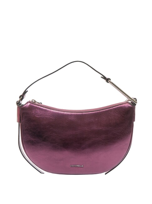 COCCINELLE PRISCILLA PEPIT Petit sac en cuir perlé pulpe rose - Sacs pour Femme
