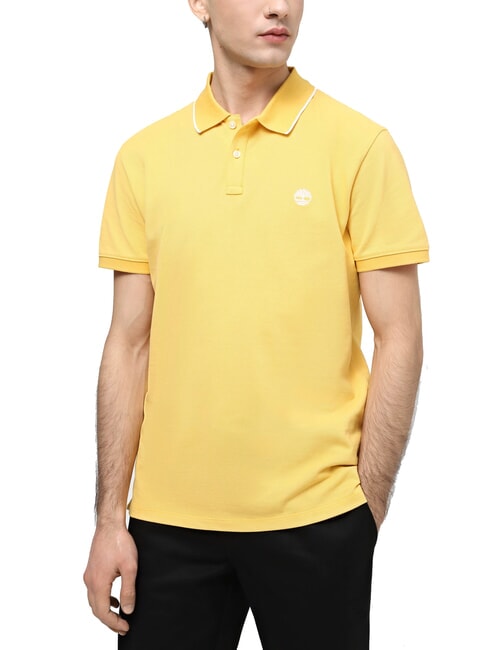 TIMBERLAND JACQUARD YD  Polo manches courtes mimosa - chemise polo