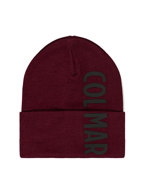 COLMAR TURNER Chapeau avec logo caoutchouté cramoisi - Bonnets
