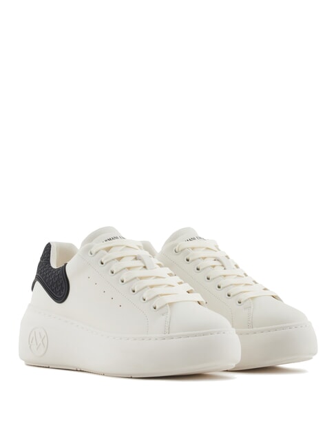 ARMANI EXCHANGE A|X Baskets pour femmes blanc cassé + noir - Chaussures Femme