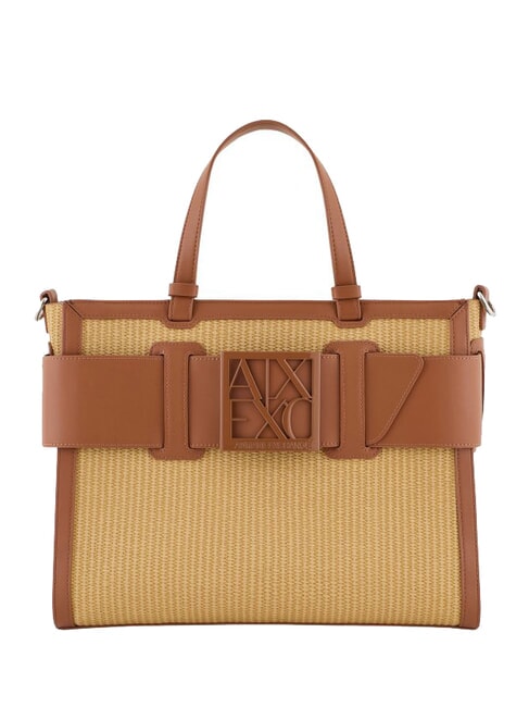 ARMANI EXCHANGE SUSIE STRAW Sac à main avec bandoulière whisky - Sacs pour Femme