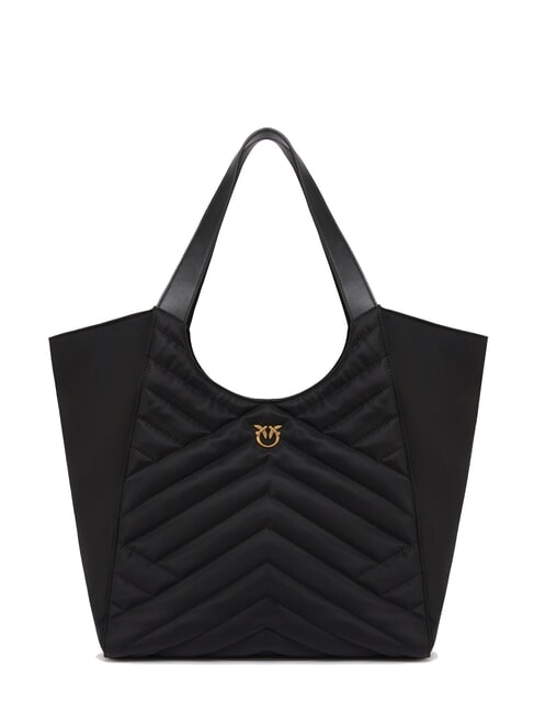 PINKO PUZZLE Sac bandoulière matelassé noir-or antique - Sacs pour Femme