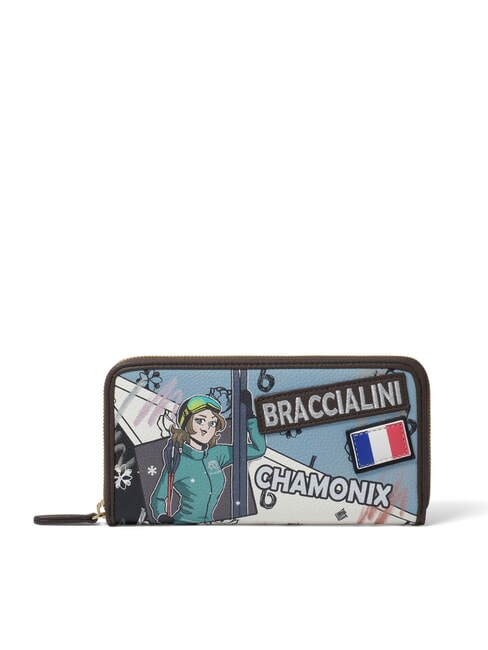 BRACCIALINI CARTOLINE Chamonix Portefeuille zippé multi - Portefeuilles Femme