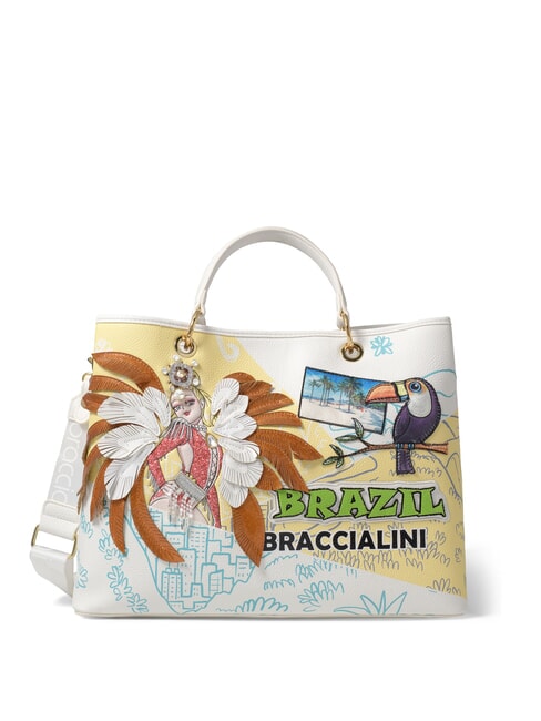BRACCIALINI CARTOLINE Brazil Sac à main avec bandoulière multi - Sacs pour Femme