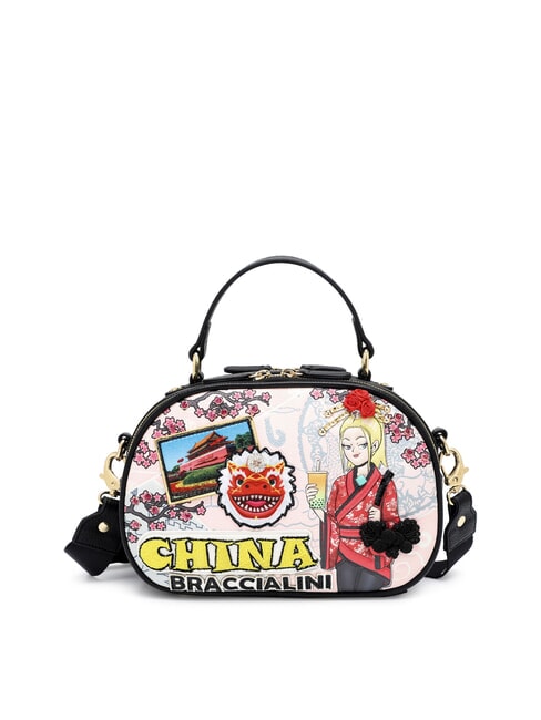 BRACCIALINI CARTOLINE China Mini sac à main avec bandoulière multi - Sacs pour Femme