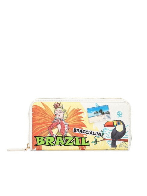 BRACCIALINI CARTOLINE Brazil Portefeuille zippé multi - Portefeuilles Femme
