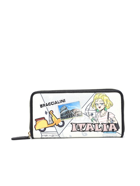 BRACCIALINI TUA CARTOLINE Italia Portefeuille zippé multi - Portefeuilles Femme