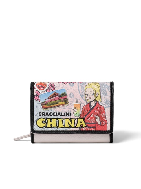 BRACCIALINI TUA CARTOLINE China Portefeuille avec porte-monnaie multi - Portefeuilles Femme
