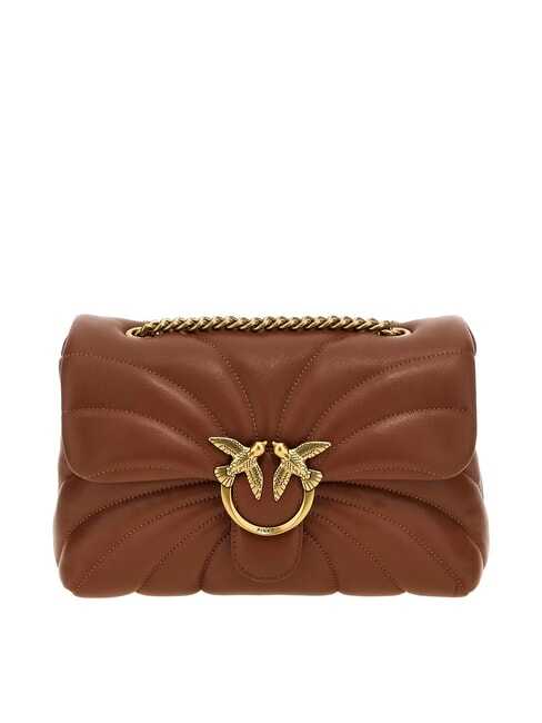 PINKO LOVE PUFF CLASSIC Sac bandoulière en cuir nappa or arabe-antique - Sacs pour Femme