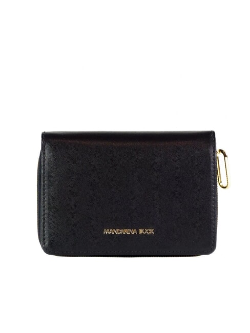 MANDARINA DUCK LUNA Portefeuille moyen en cuir NOIR - Portefeuilles Femme
