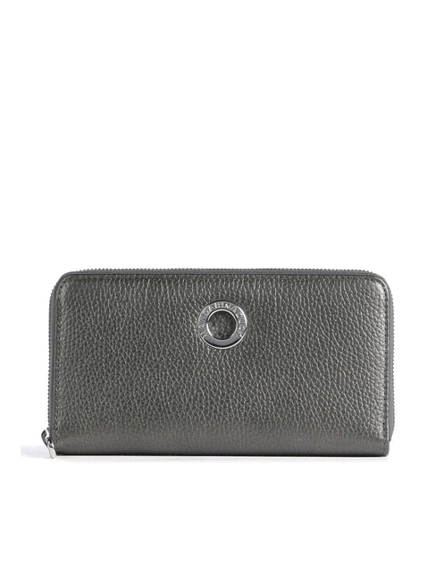 MANDARINA DUCK MELLOW LUX Portefeuille en cuir zippé graphite - Portefeuilles Femme