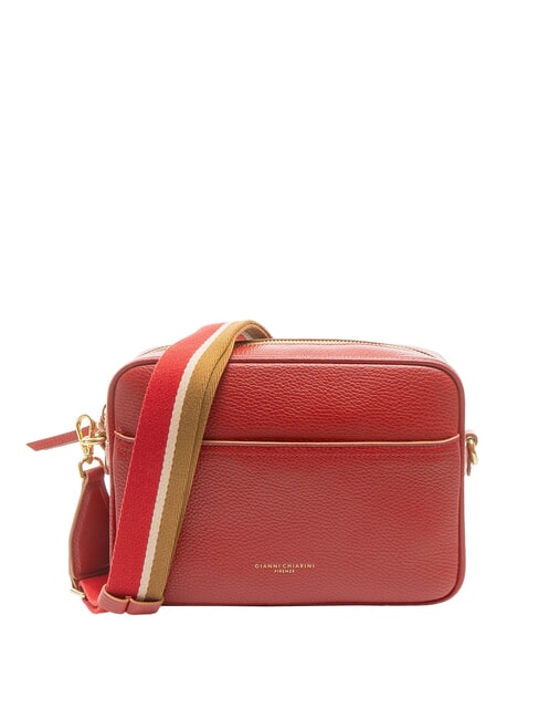 GIANNI CHIARINI NINA Sac photo en cuir cerise - Sacs pour Femme