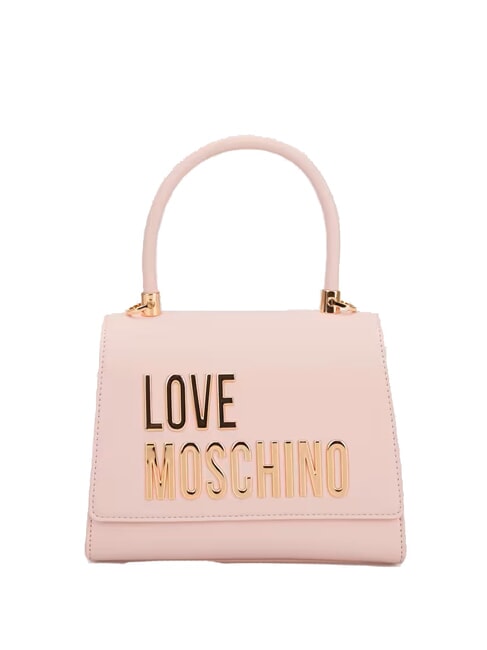 LOVE MOSCHINO LETTERING Mini sac à main avec bandoulière Rose - Sacs pour Femme
