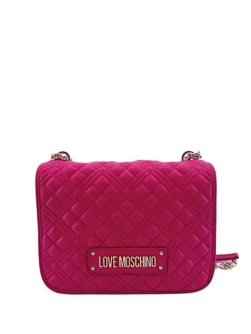 LOVE MOSCHINO QUILTED GOLD CHAIN Sac porté épaule/croisé magenta - Sacs pour Femme