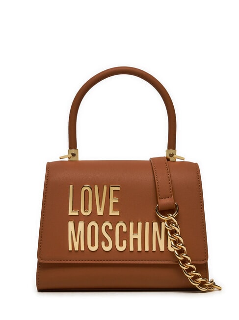 LOVE MOSCHINO LETTERING Mini sac à main avec bandoulière noix - Sacs pour Femme