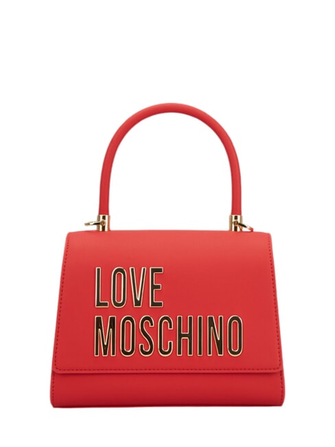 LOVE MOSCHINO LETTERING Mini sac à main avec bandoulière ROUGE - Sacs pour Femme