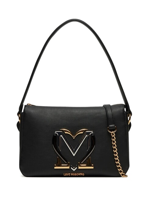 LOVE MOSCHINO HEART & CHAIN Sac à bandoulière, avec bandoulière Noir - Sacs pour Femme
