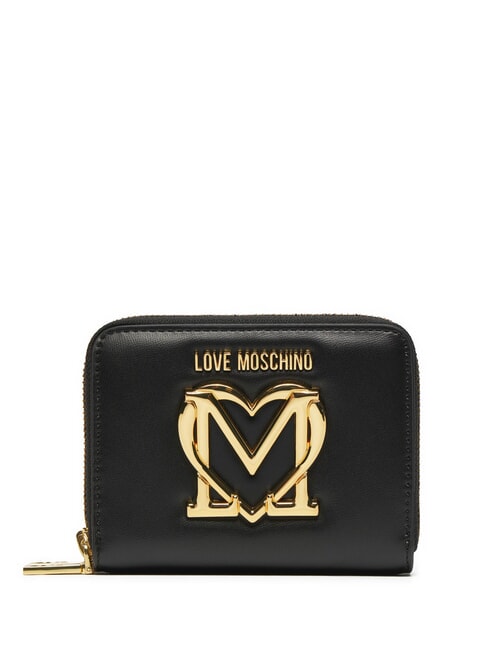 LOVE MOSCHINO GOLDEN HEART  Portefeuille moyen Noir - Portefeuilles Femme