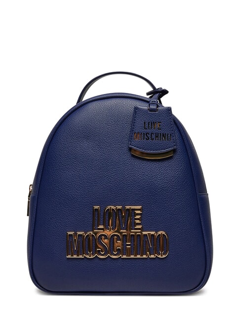 LOVE MOSCHINO GOLD LOGO Sac à dos bleu - Sacs pour Femme