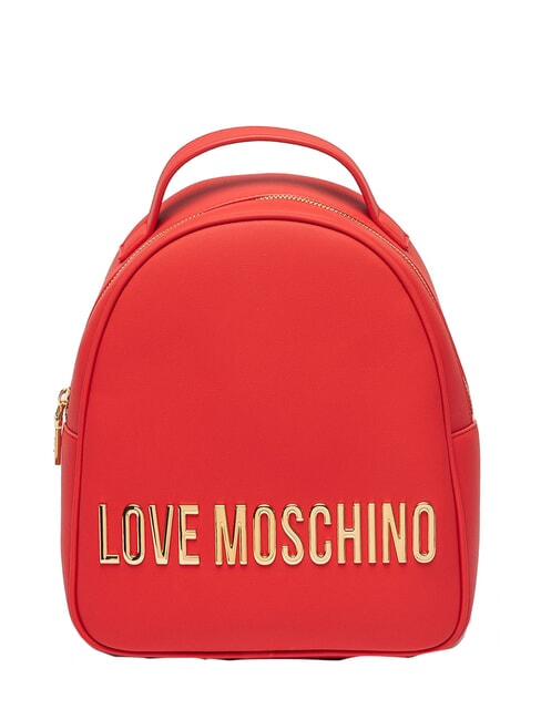 LOVE MOSCHINO GOLD LETTERING Sac à dos ROUGE - Sacs pour Femme