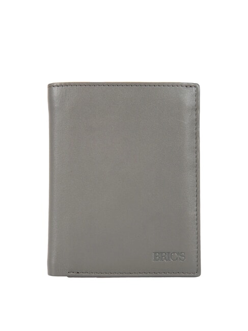 BRIC’S BERNINA Portefeuille vertical en cuir 10cc GRIS - Portefeuilles Homme