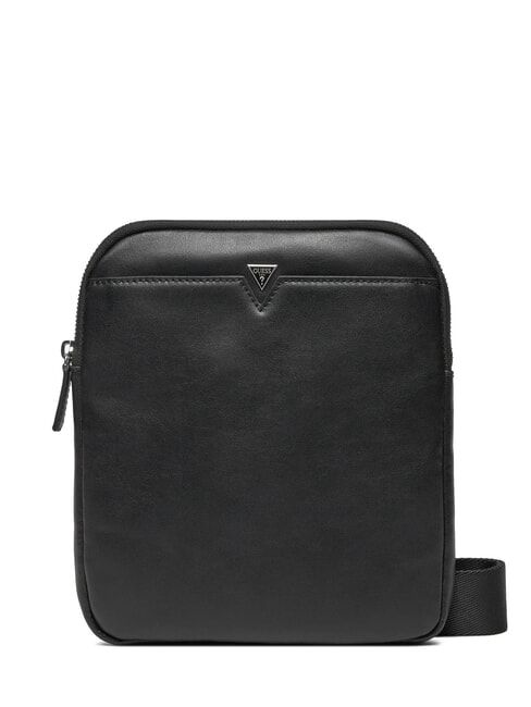 GUESS FIRENZE Sac en cuir pour homme NOIR - Sacs en Bandoulières pour Homme