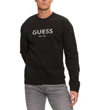 GUESS BOX Sweat-shirt avec logo brod&eacute; m&eacute;tallis&eacute; jetbla - Pulls molletonn&eacute;s - 1