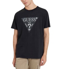 GUESS TRIANGLE T-shirt en coton avec imprimé - T-shirt
