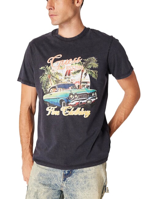 GUESS SUMMER T-shirt avec maxi imprimé smartblue - T-shirt