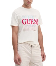 GUESS WORLD STAMPS T-shirt en coton - T-shirt
