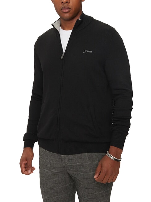 GUESS DARREL Cardigan col montant entièrement zippé jetbla - Pulls pour hommes