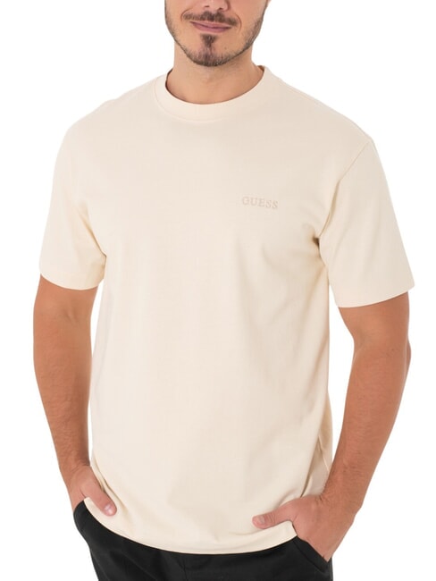 GUESS SS CN T-shirt en cotton blond vanille - T-shirt