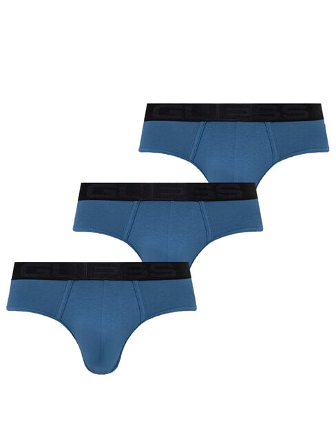 GUESS JOE Lot de 3 slips peigne noir gris bleu - Slip homme